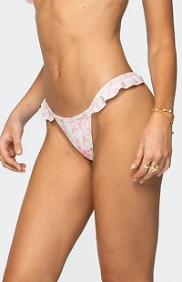 Edikted Floral Ruffle Bikini Bottom