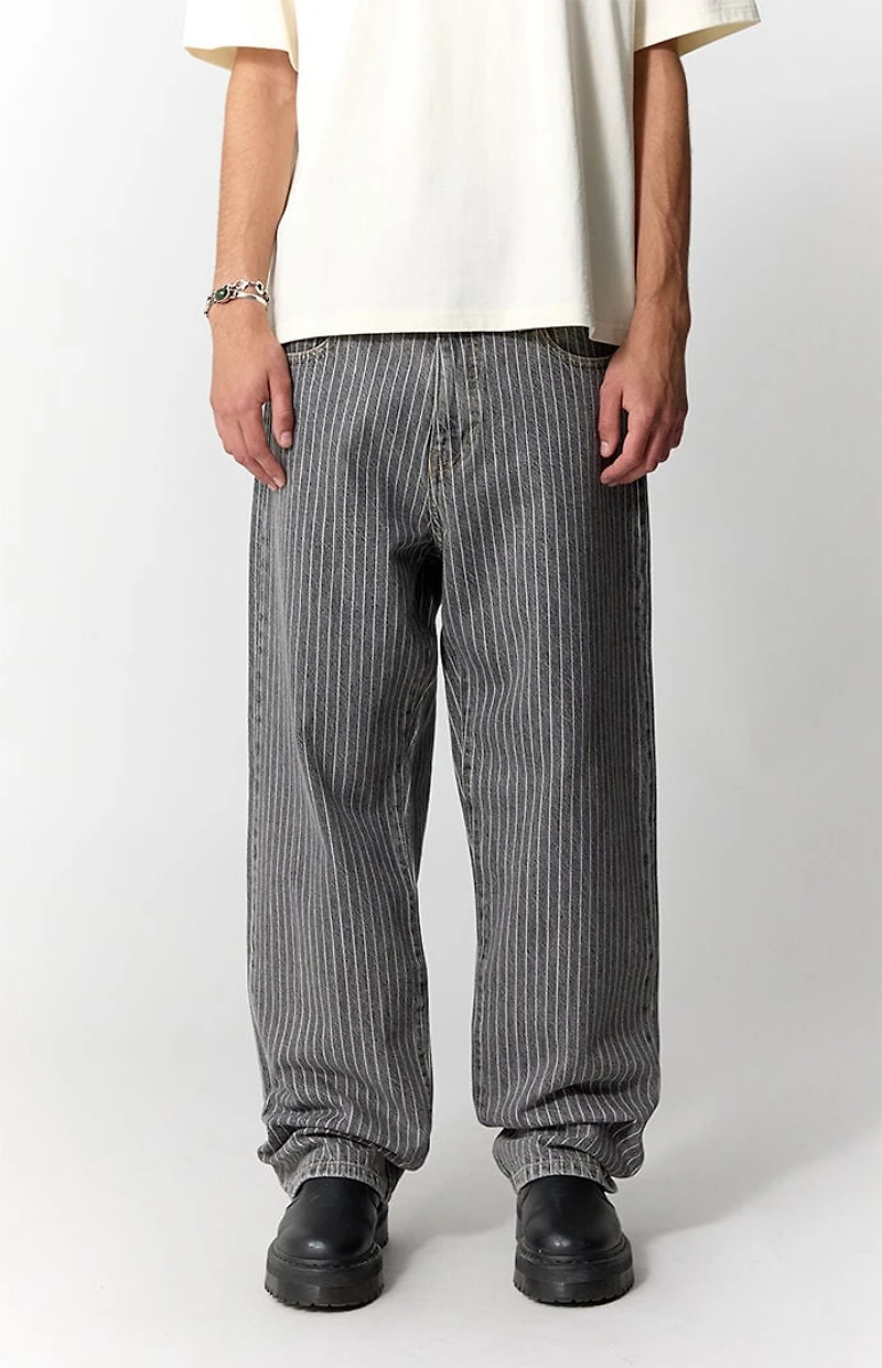 Pacsun Dylan Baggy Jeans Pinstripe Gray