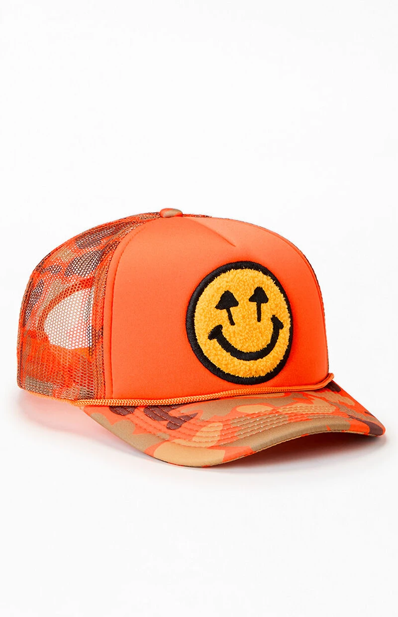 Happy Caps Happy Face Camo Foam Trucker Hat