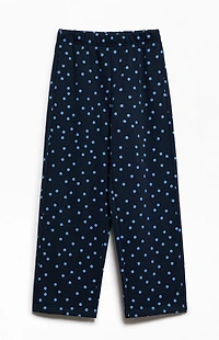 Pacsun Kids Navy Polka Dot Baggy Sweatpants