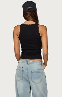 Edikted Rockstar Girlfriend Lacey Tank Top