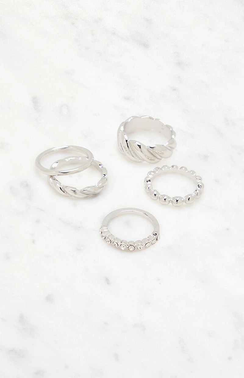 LA Hearts 5 Pack Twisted Rings