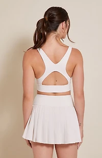 PAC 1980 WHISPER Active Ivory Dropped Waist Pleated Mini Skort