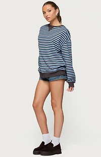 Edikted Onda Striped Sweatshirt