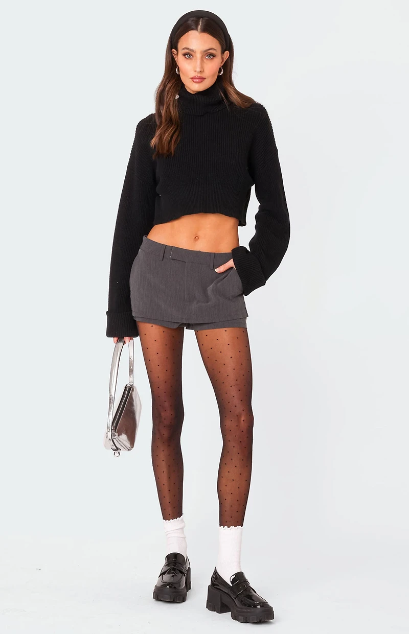 Edikted Oversized Turtle Neck Cropped Sweater