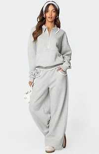 Edikted Ashtin Ruffle Trim Sweatpants
