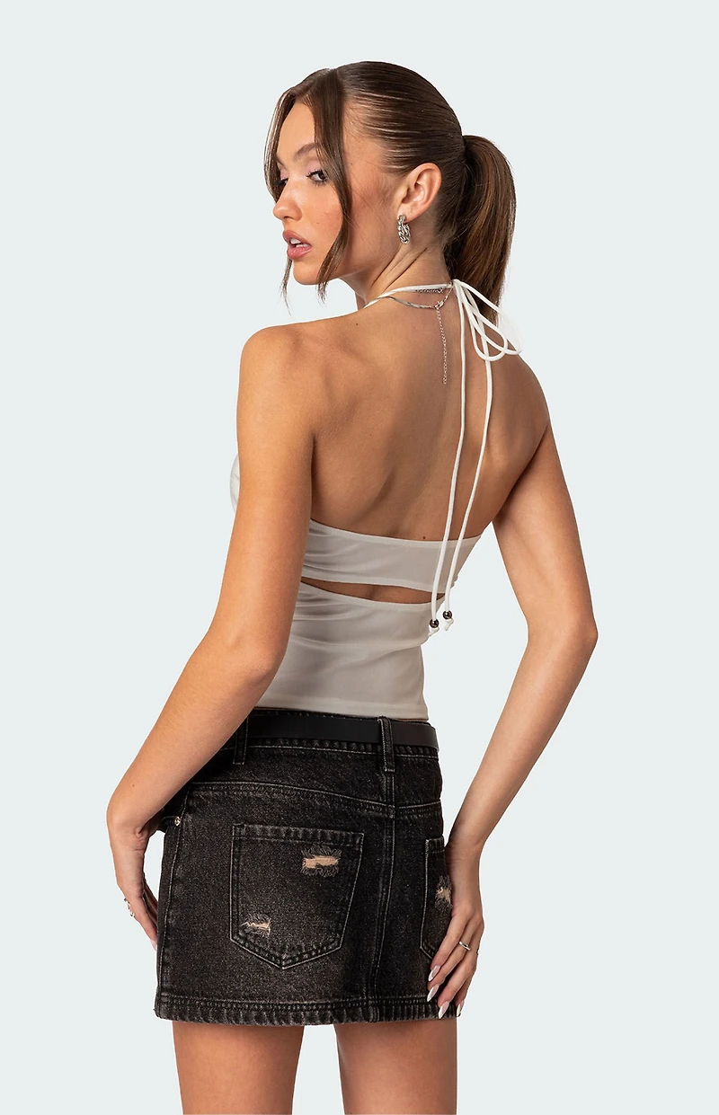 Edikted Sara Back Cut Out Tank Top