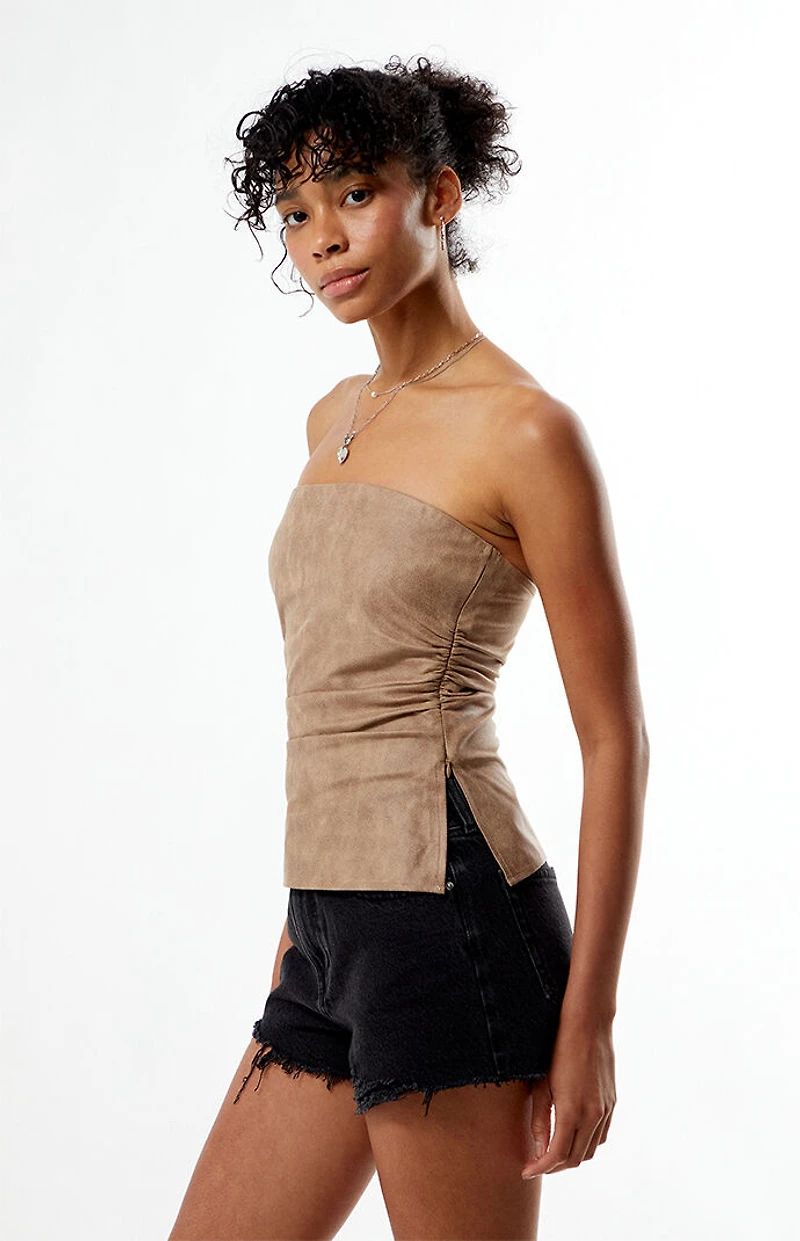 Your Favorite Sally Faux Suede Tube Top