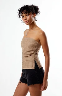 Your Favorite Sally Faux Suede Tube Top