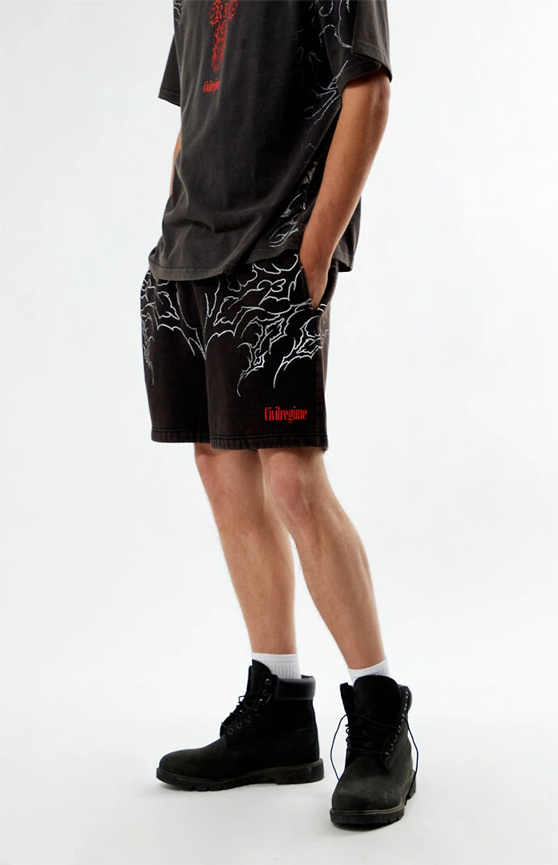 Civil Black Sin Fleece Sweat Shorts