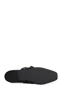 AZALEA WANG Women's Marius Black Western Ballet Flats