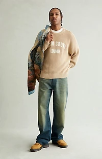 Pacsun Dylan Baggy Jeans Dark Blue Green Tint