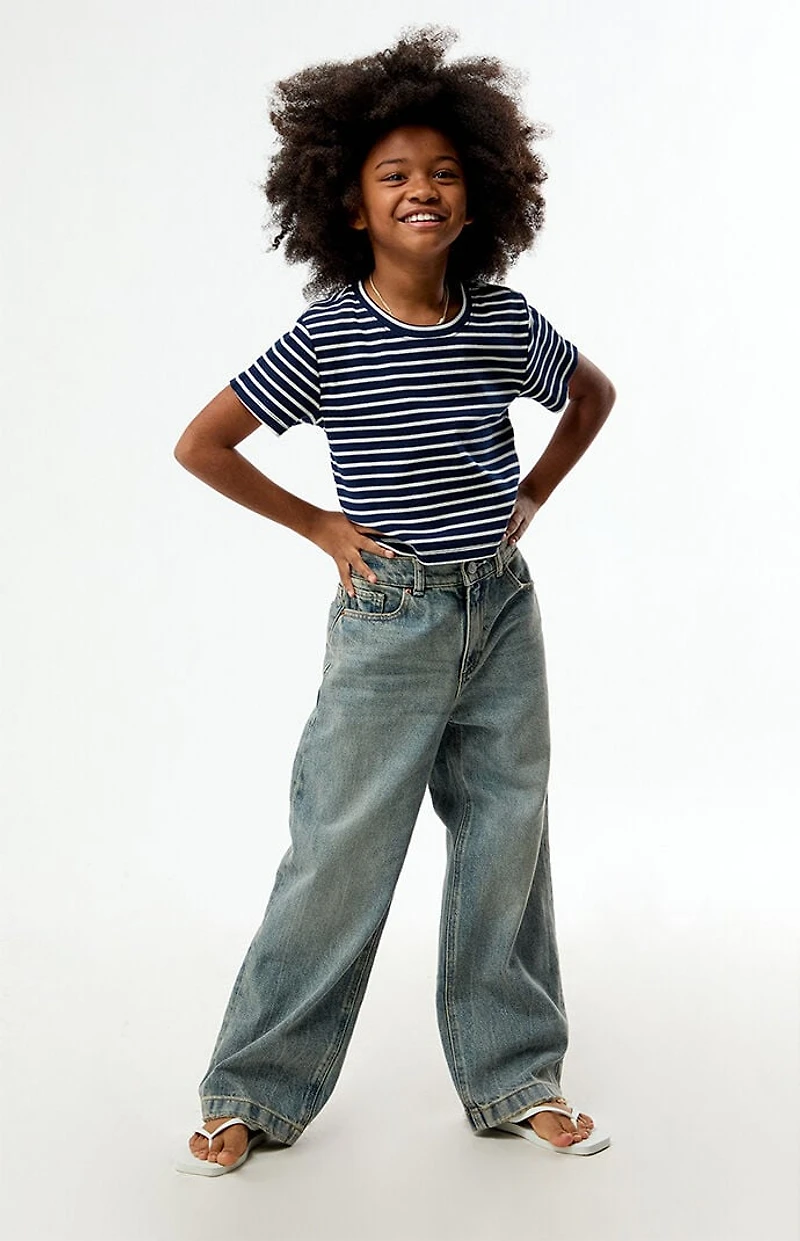 Pacsun Kids Striped Ribbed Skimmer T-Shirt