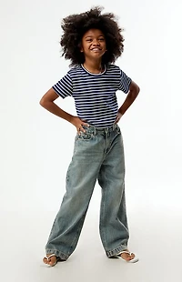 Pacsun Kids Striped Ribbed Skimmer T-Shirt