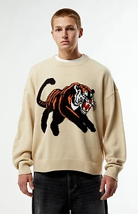 Pacsun Tiger Knit Crew Neck Sweater