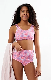 Pacsun Kids Floral Tank & High Waisted Bikini Set
