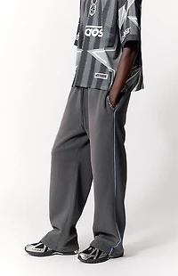 Pacsun Blue Contrast Binding Fleece Extreme Baggy Sweatpants