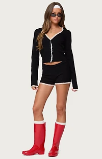 Edikted Sansa Lacey Knit Cardigan