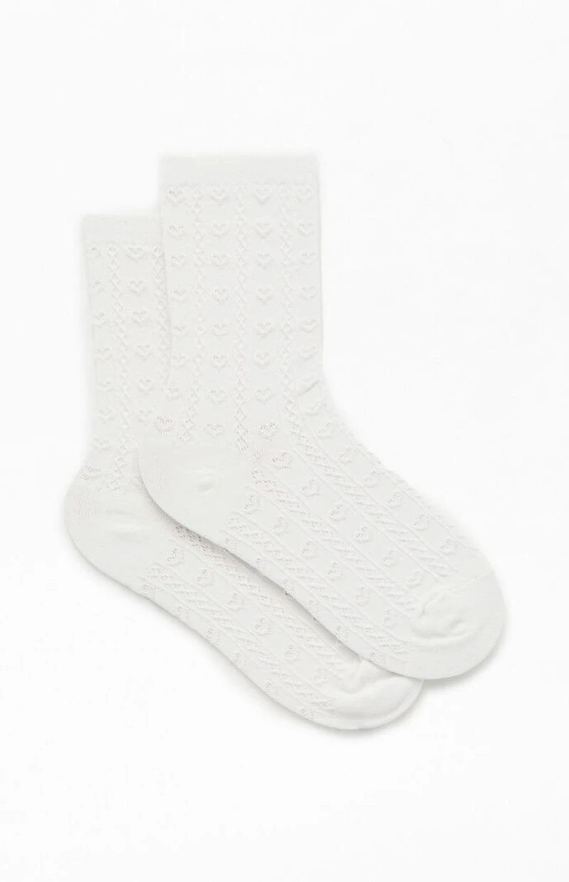John Galt Heart Pointelle Socks