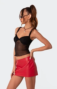 Edikted Mercy Sheer Mesh Bra Tank Top