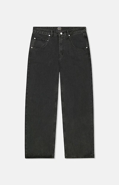 WeSC America Inc Jay Black Wash Wide Leg Jeans