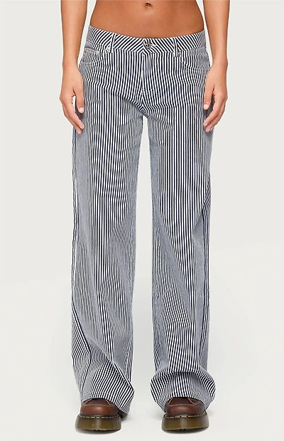 Edikted Daja Striped Low Rise Baggy Jeans