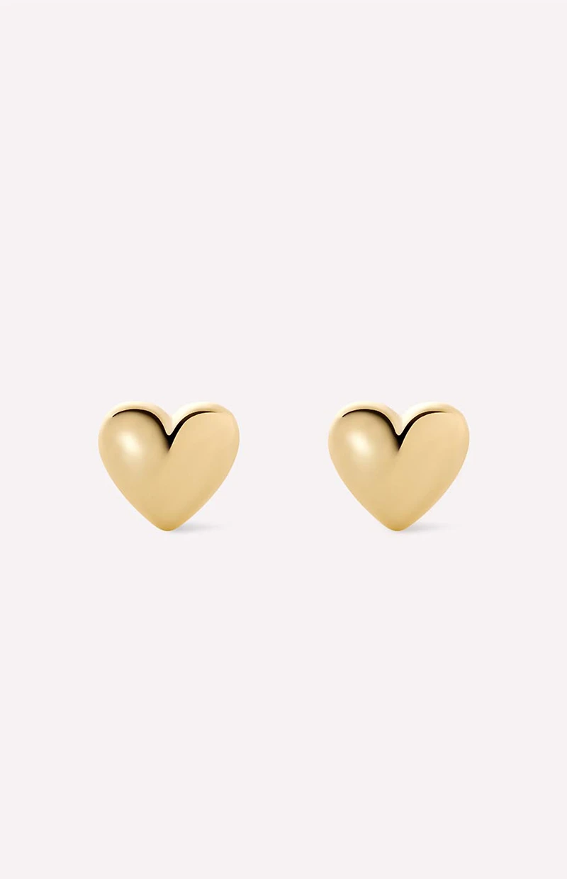 Ana Luisa Lev Stud Heart Earrings