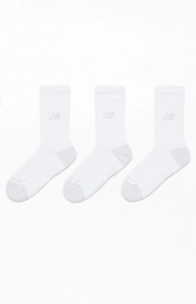 New Balance 3 Pack White Active Crew Socks