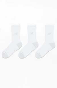 New Balance 3 Pack White Active Crew Socks