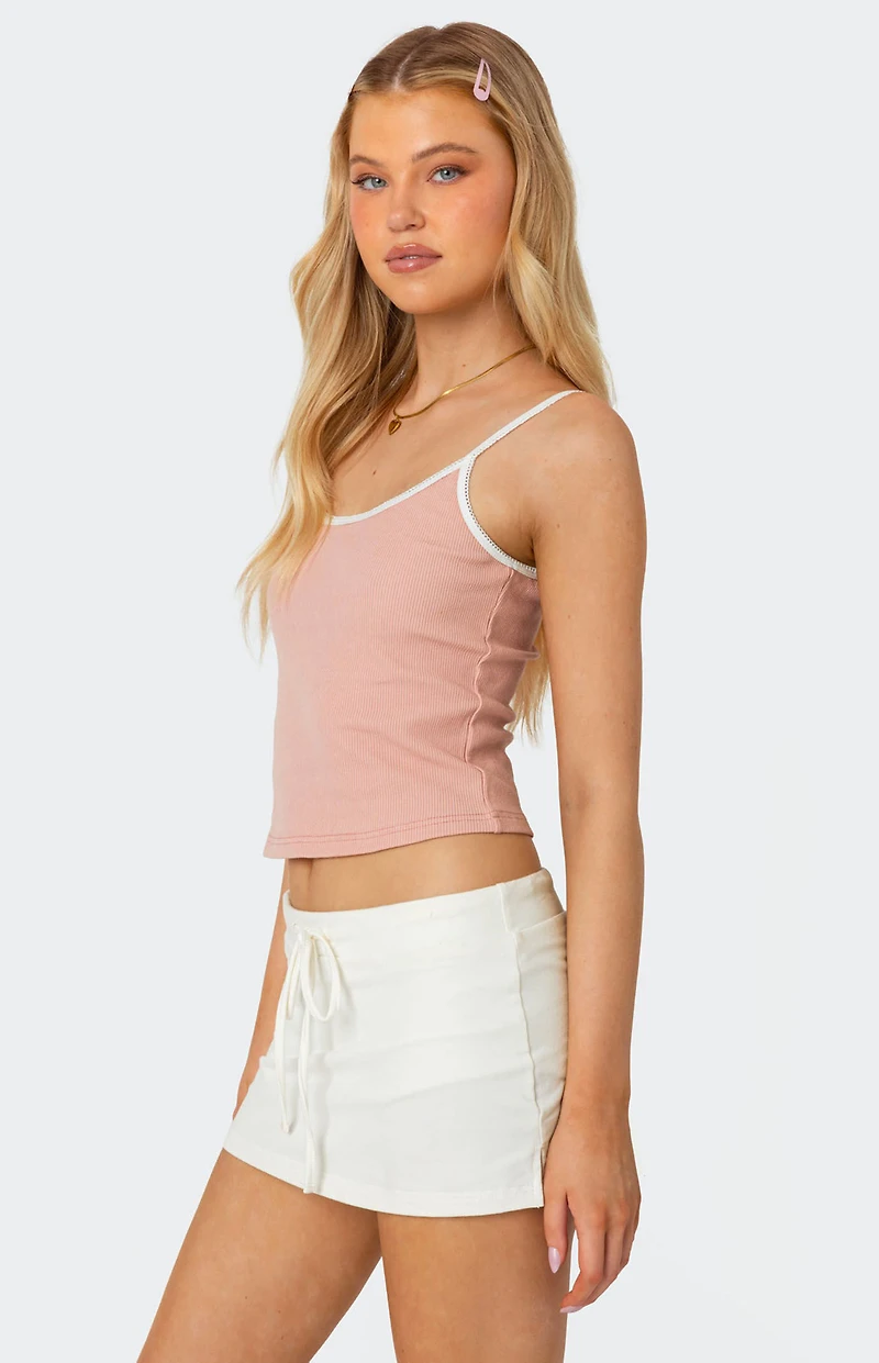 Edikted Franky Ribbed Contrast Tank Top