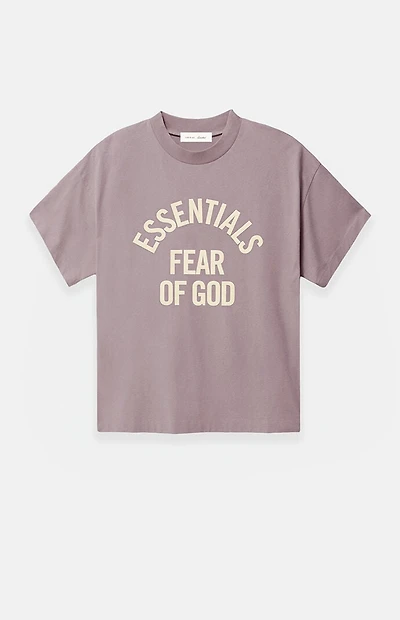 Fear of God ESSENTIALS Women’s Faded Mauve Campus Classic Short Sleeve T-Shirt