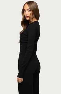 Edikted Montanna Rib Knit Cardigan