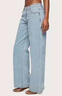 Edikted Tall Raelynn Washed Low Rise Baggy Jeans