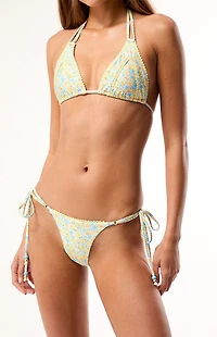 Kulani Kinis Floral Decorative Side Tie Bikini Bottom