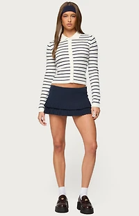 Edikted Loreen Striped Knit Cardigan