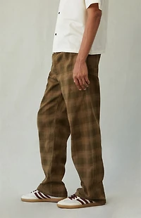 Pacsun Dylan Baggy Jeans Plaid Brown