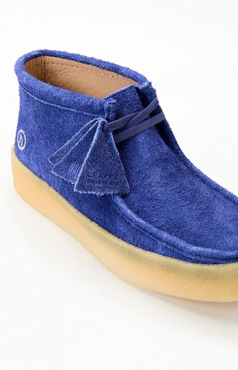Clarks x Hidden NY Blue Suede Wallabee Cup Boots