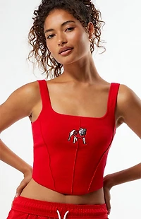 HYPE & VICE Georgia Bulldogs Knit Corset Top