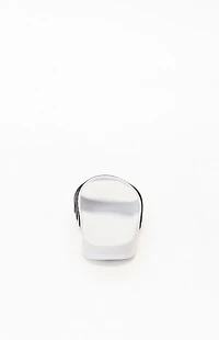 adidas White & Black Adilette CF Slides