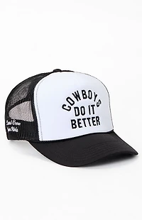 Diamond Cross Ranch Black Cowboys Do It Better Trucker Hat