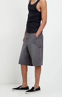 Pacsun Austin Extreme Baggy Jean Shorts Cargo Carpenter Charcoal