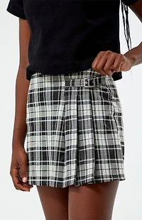 Pacsun Kids Plaid Buckle Mini Skort