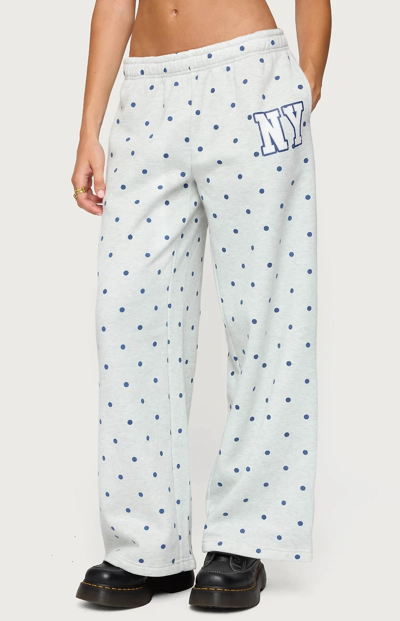 Edikted NY Babe Polka Dot Sweatpants