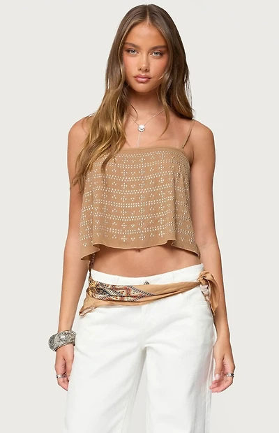 Edikted Sunna Studded Top