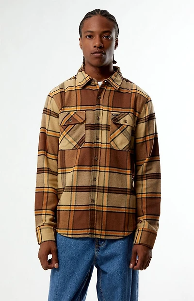 Brixton Bowery Brown Flannel Shirt