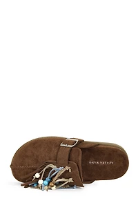 AZALEA WANG Women's Brown Abeille Tassel Mules