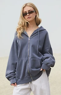 John Galt Christy Full Zip Oversized Hoodie