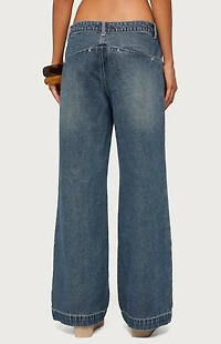 Edikted Wyn Studded Low Rise Baggy Jeans