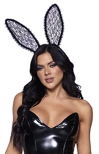 Leg Avenue Costume Bendable Lace Bunny Ears Headband