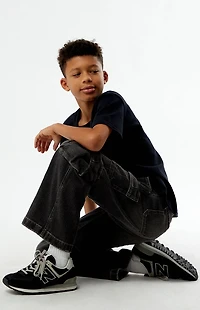 Pacsun Kids Cargo Baggy Jeans Black